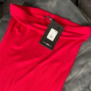 Bright red fashion nova tube dress